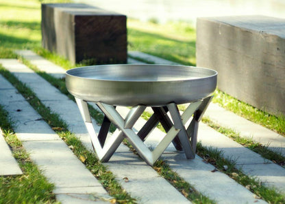 Alfred Riess Curonian Steel Fire Pit Outside View 