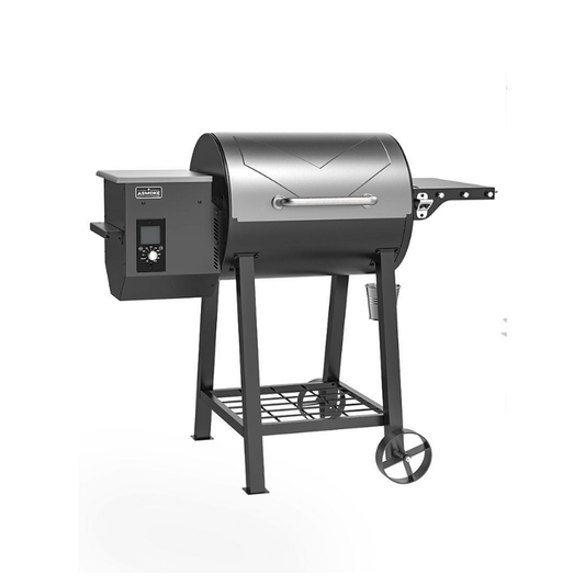 Asmoke AS500N-2 Wood Pellet Smoker Silver Front View 
