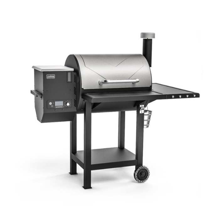 Asmoke AS660N-2 Wood Pellet Smoker Silver Front View 