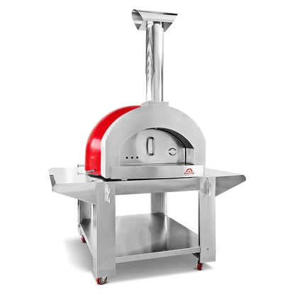 Napoli Capri Junior 900 | Wood Fired Pizza Oven red with stand 