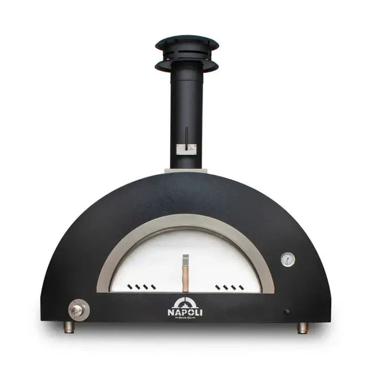 Napoli Campagna 1100 Gas Hybrid Pizza Oven 7-9 BLACK - Front View 