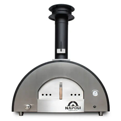 Napoli Vesuvio 800 Gas Hybrid Pizza Oven Black - Front View 