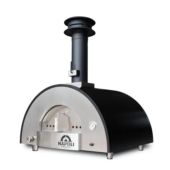 Napoli Vesuvio 800 Gas Hybrid Pizza Oven Black - Right Side view 