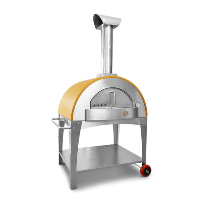 Napoli Vesuvio 800 Wood Fired Pizza Oven with stand yellow 
