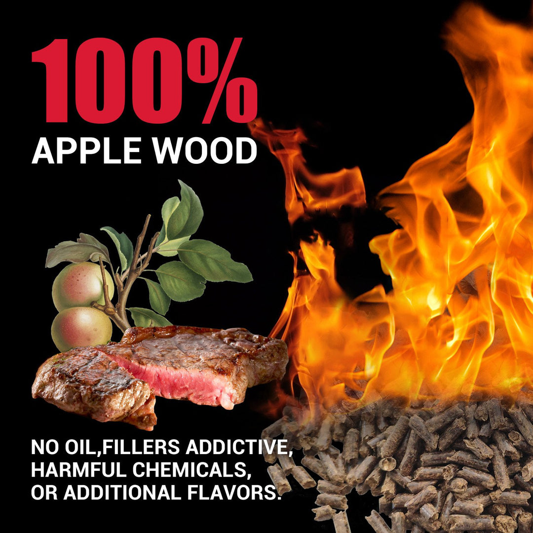 Asmoke 100% Pure Applewood Pellets - 9.5kg