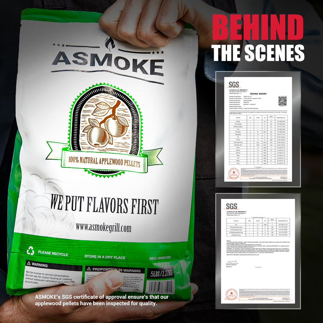 Asmoke 100% Pure Applewood Pellets - 9.5kg