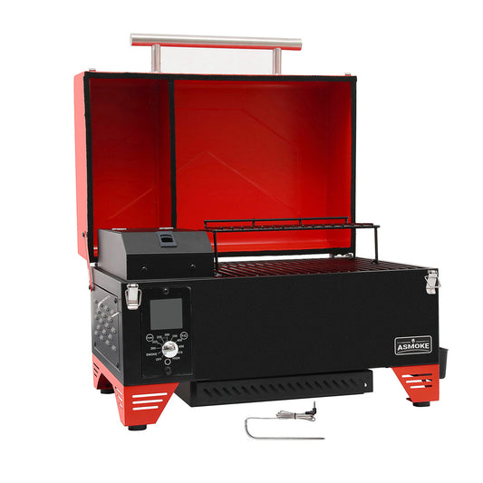 Asmoke AS350 Portable Wood Pellet Smoker Red