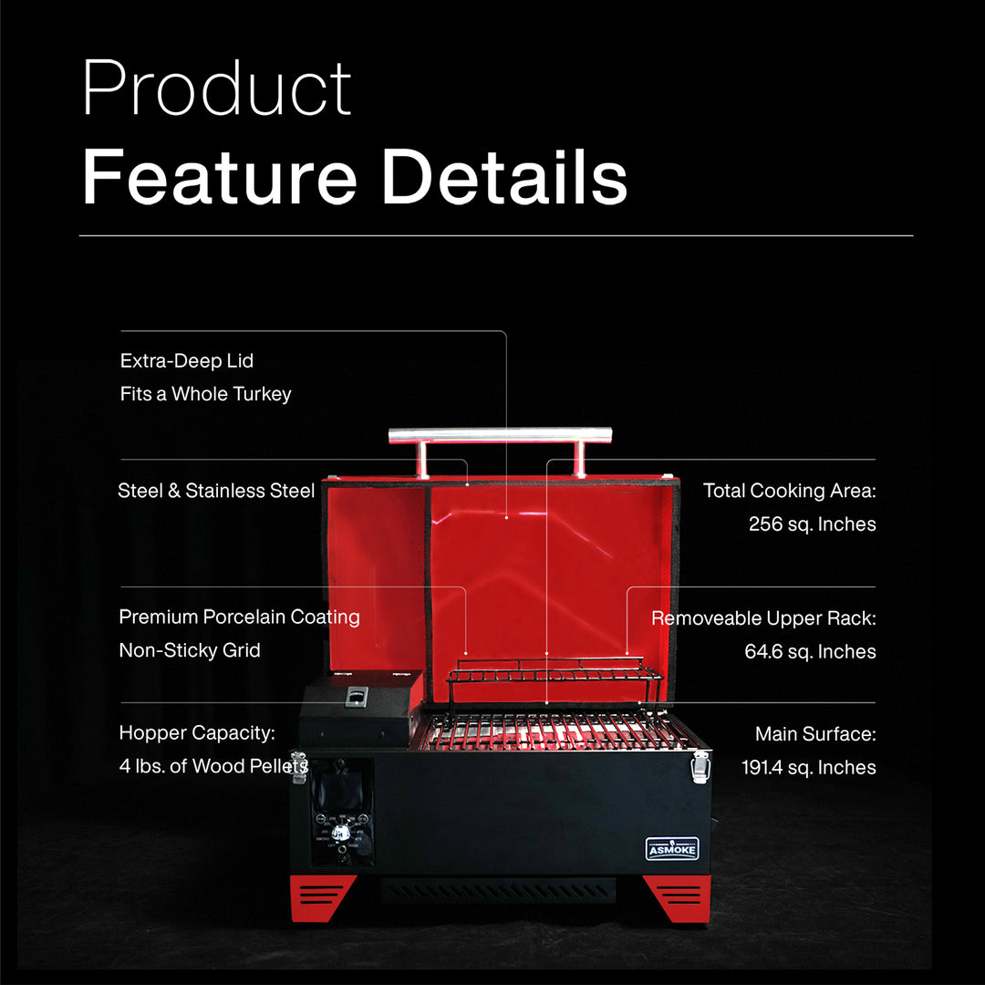 Asmoke AS350 Portable Wood Pellet Smoker