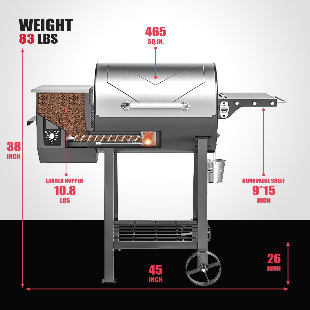 Asmoke AS500N-2 Wood Pellet Smoker Silver