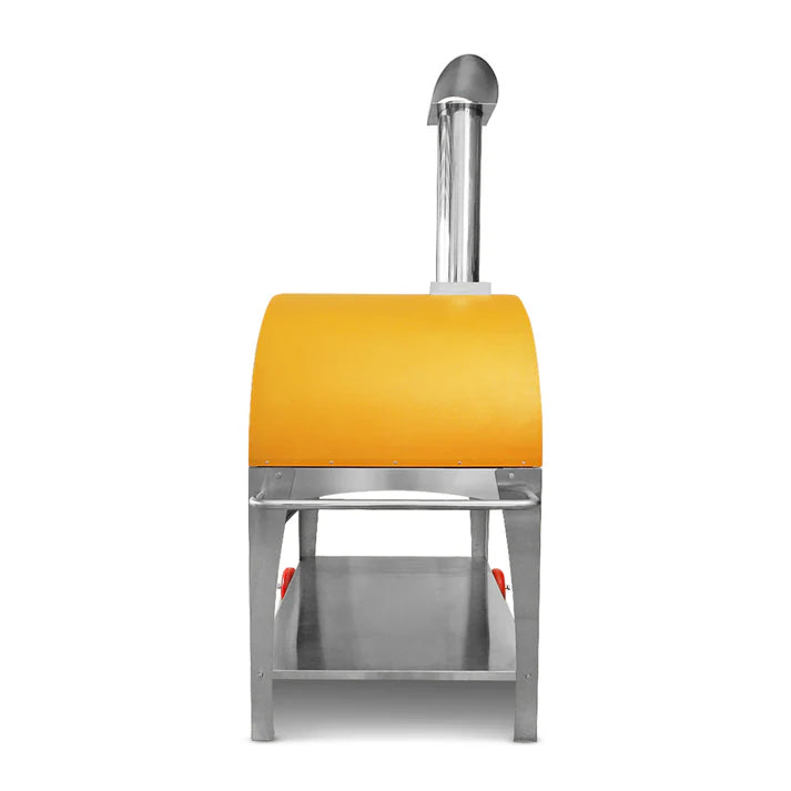 Napoli Vesuvio 650 | Wood Fired Pizza Oven Yellow Side with Stand 