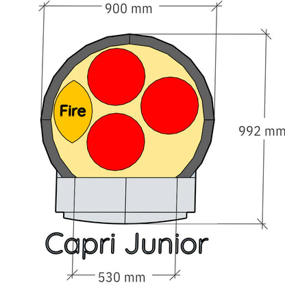 Napoli Capri Junior 900 | Wood Fired Pizza Oven