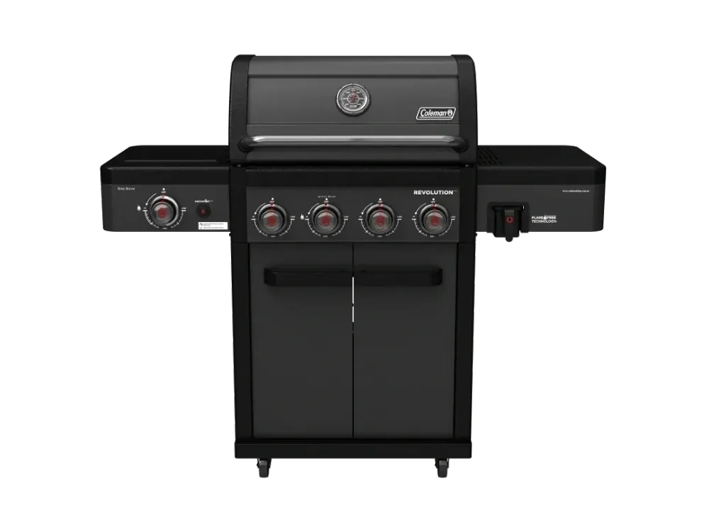 Coleman Revolution™ 4 Burner BBQ with Side Burner Matte Black