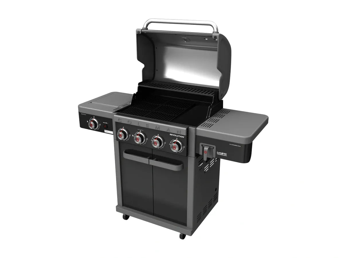 Coleman Revolution™ 4 Burner BBQ with Side Burner Black Gloss