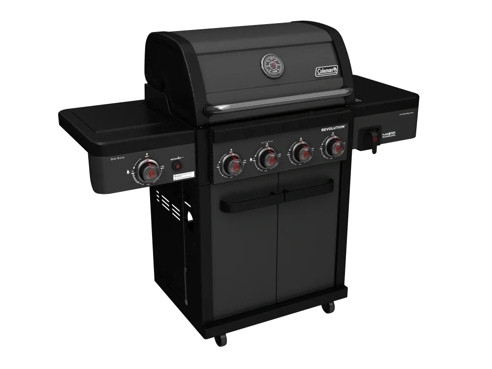 Coleman Revolution™ 4 Burner BBQ with Side Burner Matte Black