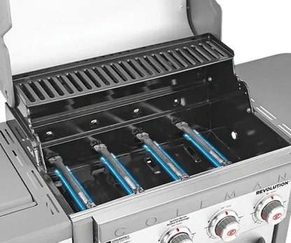 Coleman Revolution™ 4 Burner BBQ with Side Burner Matte Black